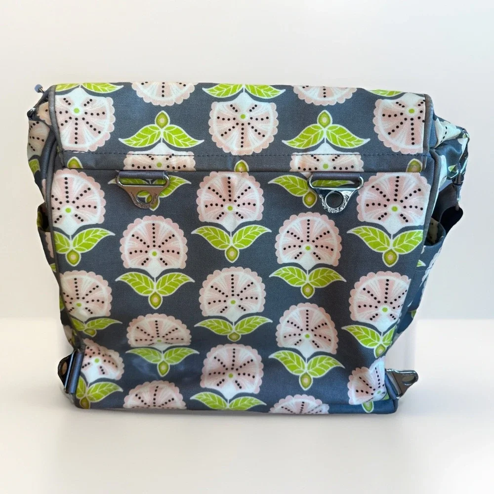 PETUNIA PICKLE BOTTOM Boxy Backpack DIAPER BAG GREEN/PINK‎ GRAY READ